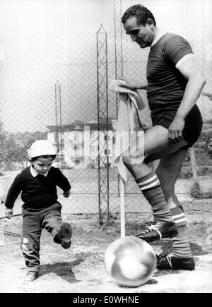 L'acteur et réalisateur italien Vittorio Gassman avec son fils Alessandro Banque D'Images