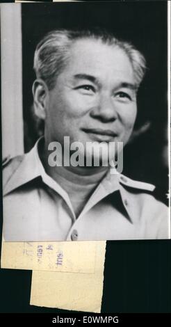 08 août 1963 - Général Le Van Ty Chef d'état-major de l'armée vietnamienne remplacé : Chef du personnel de l'armée du Sud, le général Van Ty a été remplacé par le général Tran Van Don, qui a la sympathie de M. et Mme Ngo Dinh Nhu, frère et soeur du président Ngo Dinh Diem. La photo montre la photo du Général Le Van Ty. Banque D'Images