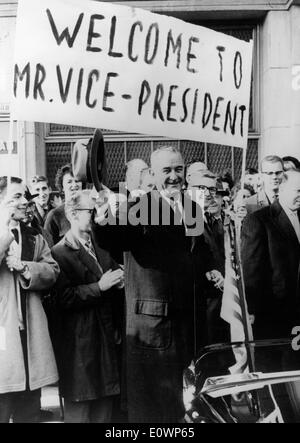 Le Président Lyndon B. Johnson visites Luxembourg Banque D'Images