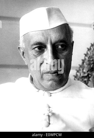 Close-up de premier ministre de l'Inde, Jawaharlal Nehru Banque D'Images