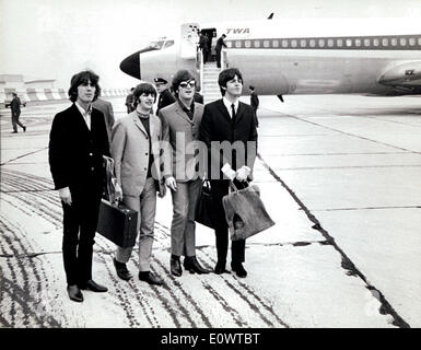 Les Beatles arriver à New York Banque D'Images