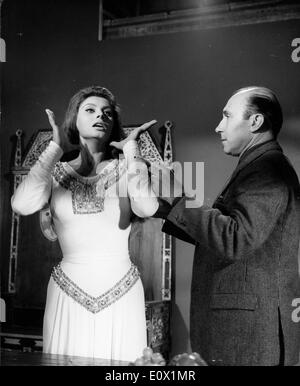 Actrice Sophia Loren dans une scène d'un film Banque D'Images