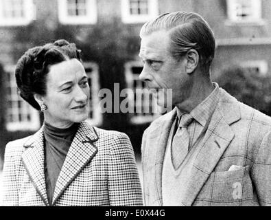 Le duc et la duchesse de Windsor à Sunningdale Banque D'Images