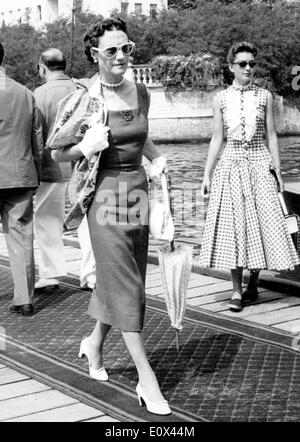 Socialite Wallis Simpson en vacances à Venise Banque D'Images