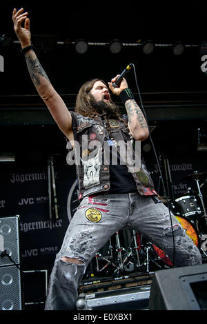 16 mai 2014 - Un supergroupe de heavy metal 'Kill Devil Hill' sur la scène du festival Rock sur la plage à Columbus, Ohio. Les membres de la bande : REX BROWN, JOHNNY KELLY, MARK ZAVON, DEWEY BRAGG (crédit Image : ©/ZUMAPRESS.com) Vidyashev Igor Banque D'Images