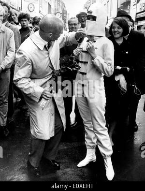 L'astronaute John Glenn Copenhague visites Banque D'Images