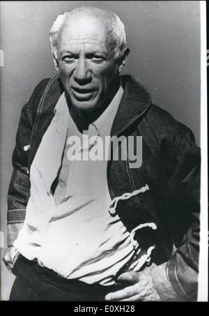 10 octobre 1966 - Pablo Picasso 85 : est né à Malaga le 25 octobre 1881 - vit maintenant dans son château Vauvenarques, France. Banque D'Images