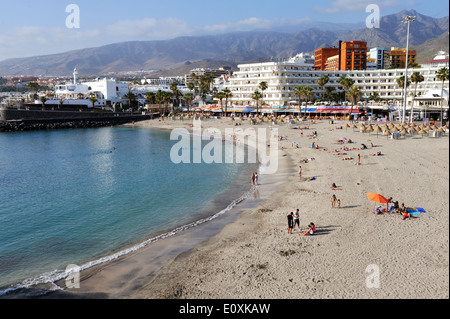 La plage Playa de Puerto Colon aussi connu sous le nom de Playa La Pinta, Playa de Las Americas, Tenerife Banque D'Images