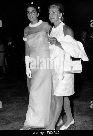 Christina Onassis Athina Livanos et mère Banque D'Images