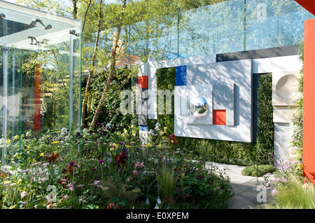 Qui a remporté la médaille d'or de l'esprit jardin 'Oeil' à RHS Chelsea Flower Show. Le jardin conçu par PMA Design pour le RNIB (le Royal National Institute of Blind People) en partenariat avec campagne dispose d'expériences sensorielles contrastées. Banque D'Images