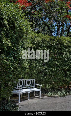 Fauteuil de jardin en fer forgé Banque D'Images