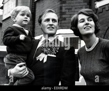 Winston Churchill avec sa famille pendant la campagne Banque D'Images