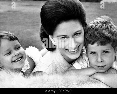 Portrait de la princesse Margaret et ses enfants Banque D'Images