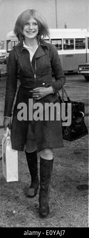 Sep 12, 1969 ; Londres, Angleterre, Royaume-Uni ; Marianne Faithfull, petite amie de Mick Jagger le chanteur du célèbre groupe de rock britannique The Rolling Stones, avec qui Jagger et Richards compose plusieurs chansons. Banque D'Images