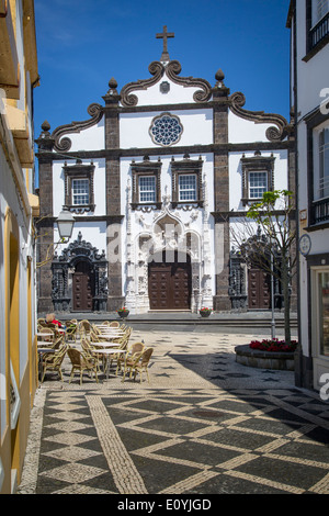 Église de Saint Sébastien à Ponta Delgada, Açores, Portugal Banque D'Images