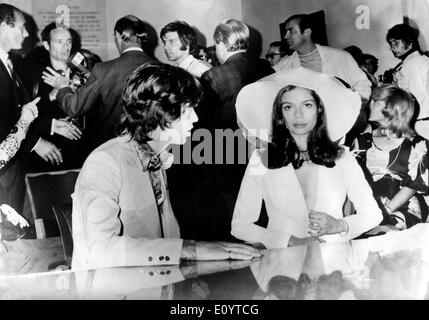 Singer Mick Jagger épouse Bianca Jagger Banque D'Images