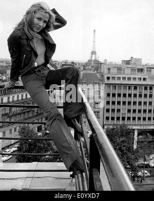 Portrait de l'actrice Elga Andersen à Paris Banque D'Images