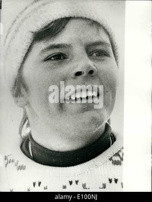 10 févr. 02, 1972 - Annie Famose skieur alpin français interdits de jeux : Photo, skieur alpin français, Annie Famose, qui a été Banque D'Images