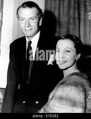 Acteurs Laurence Olivier et Vivien Leigh Banque D'Images