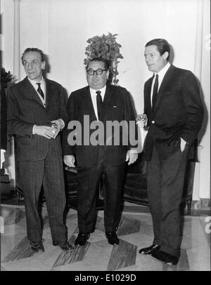 Marcello Mastroianni, Eduardo de Filippo, Joseph E. Levine Banque D'Images