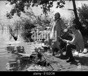 ALAN PRICE est un musicien anglais, mieux connu comme le claviériste d'origine britannique pour la bande d'animaux. L'actrice Jill Townsend. Banque D'Images