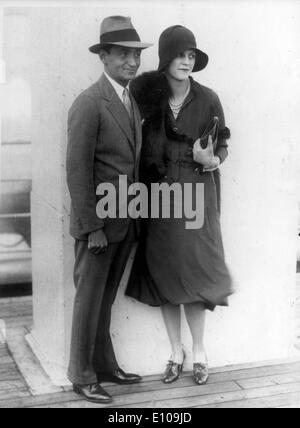 Compositeur Irving Berlin avec femme Ianthi Mackay Banque D'Images