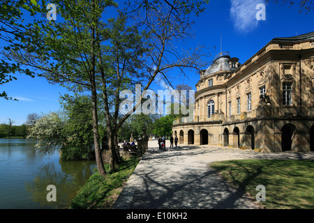 Seeschloss Monrepos am Eglosheimer Voir à Ludwigsburg, Bade-Wurtemberg Banque D'Images