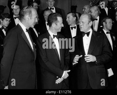 Le président Ford, d'Estaing et le Roi Baudouin I Banque D'Images