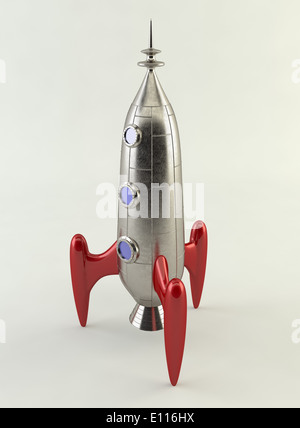 Le rendu 3D d'un style comique rocket Banque D'Images