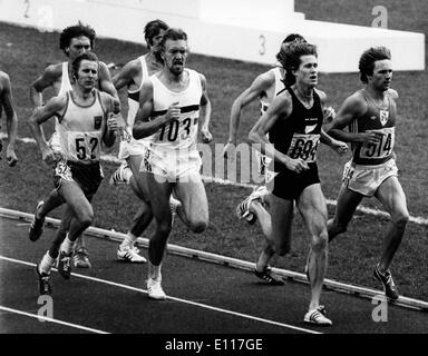 Mar 08, 1976 ; Montréal, Canada ; Vainqueur du 1500 mètres JOHN WALKER aux Jeux Olympiques 1976 à Montréal.. Banque D'Images