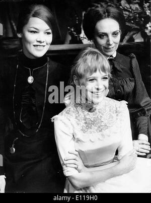 Glenda Jackson, Marianne Faithfull et Avril Elgar Banque D'Images