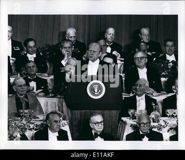 10 octobre 1976 - NW, New York New York : dîner annuel de l'Alfred E. Smith Foundation, Inc. s'est tenue à New York le Waldof Hôtel Astoria à New York le 10-21-76. Banque D'Images