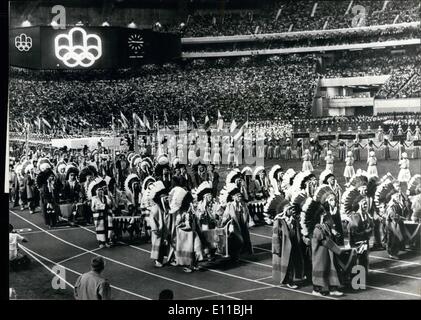 08 août 1976 - Cérémonie de clôture des Jeux olympiques de Montréal 1976 Photo montre :- une vue de la cérémonie de clôture des Jeux Olympiques de 1976, au Stade olympique à Montréal, Canada. Banque D'Images