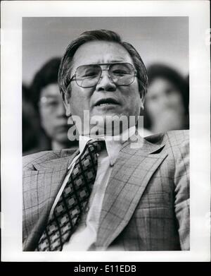 Juin 06, 1977 - Ancien directeur de la  Central Intelligence Agency de 1963 à 1969, le général Kim Hyung Wook, a déclaré aujourd'hui lors d'une audience tenue par la Chambre du Comité sur l'Organisation internationale. Le général Kim Hyung Wook a donné un compte rendu de première main de ce qui est devenu une Multimillion-Dollar sud-coréen afin d influencer la politique étrangère des États-Unis vers Bough Corée. Banque D'Images