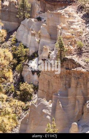 Le Paisaje Lunar, ou paysage lunaire près de Vilaflor, sur Tenerife, Canaries, Espagne. Banque D'Images