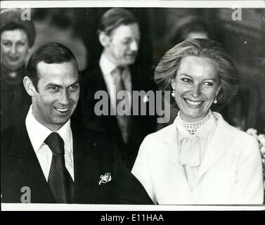 Juin 06, 1978 - Le Prince Michael de Kent et de la Baronne Marie Christine von Reibnitz après leur à Vienne : le mariage du Prince Michael et de la Baronne Marie - Christine von Reibnitz a eu lieu dans un service civil à Vienne le vendredi. Ont été invités au mariage, son frère le duc de Kent, M. Angus Ogilvy. La princesse Alexandra, la Princesse Anne, Lord Mountbatten, Lady Helen Windsor. Photo montre : Prince Michael et de la Baronne Maria Christine von Reibnitz après leur cérémonie civile à l'hôtel de ville de Vienne. Banque D'Images