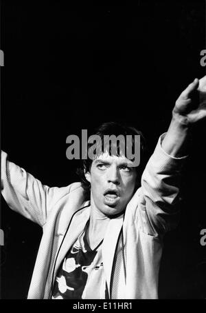 Le chanteur des Rolling Stones Mick Jagger effectue à New York Banque D'Images