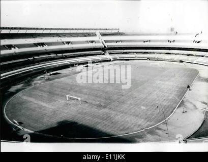 Mai 05, 1978 - LES STADES DE FOOTBALL DE LA COUPE DU MONDE DE LA RIVIÈRE ARGENTINE BUENOS AIRES STADE INCOMPLET photo montre le stade de River Plate ont été l'ouverture f,pour oremony la Coupe du Monde 1978 se fera le 1er juin Teame piano jouer première ronde encoches est, en Pologne, en Allemagne de l'Ouest, se pavanent et l'Italie. Banque D'Images