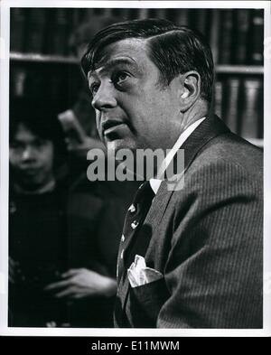 Mar. 03, 1979 - Conseiller spécial de l'Indépendant La Justice Dept. Paul J. Curran a tenu une conférence de presse dans les bureaux de New York de son cabinet, Kaye, Scholer, Fierman, Hays, et gestionnaire. M. Curran a été désigné pour mener ''Le reste de l'enquête sur diverses opérations de prêt entre la Banque nationale de Géorgie et le carter de l'entrepôt. M. Curran est de 46 ans et un ancien ministre de la Justice des États-Unis. Banque D'Images