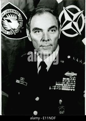 Juin 30, 1979 - La démission de l'OTAN-Supreme-Commander Haig : Au 30 juin de cette année, Alexander M. Haig (ALEXANDER M. Haig, photo) resignes de son poste de commandant en chef de l'OTAN en Europe. Il est supposé, les quatre étoiles de général, qu'une demi année d'un coup il y a rapporté sa démission, l'intention d'exécuter ses plans politiques. Le général Haig got, 1947 sa commission sur les militaires-academy West Point, est devenu sous-chef du personnel de l'US-Army et enfin en décembre 1974, Commandant suprême des forces alliées en Europe. Hylands successeur sera le général Bernard W. Rogers. Banque D'Images