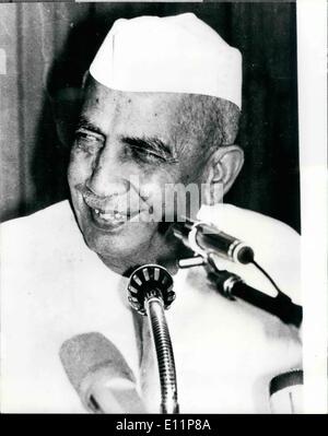 08 août 1979 - Nouveau premier ministre de l'Inde Charan Singh : photo montre M. Chawdhary Charan Singh, qui a prêté serment en tant que nouveau Premier Ministre indien le 28 juillet à New Delhi. Banque D'Images