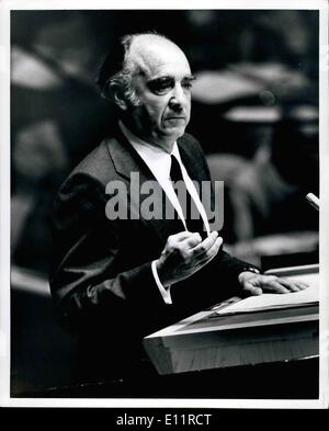 10 octobre 1979 - Jose Lopez Portillo, président du Mexique, l'Assemblée générale des Nations Unies, Oct 1979. Banque D'Images