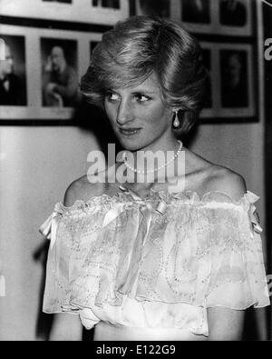 La princesse Diana au Royal College of Organists Banque D'Images