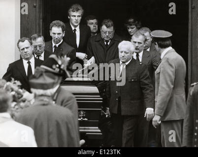 Franz Josef Strauss assiste aux funérailles de l'épouse Banque D'Images