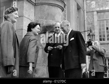 Apr 01, 2009 - Londres, Angleterre, Royaume-Uni - (Maurice) HAROLD MACMILLAN, premier comte de Stockton, OM, PC (10 février 1894 - 29 décembre 1986) était un homme politique conservateur britannique et le Premier Ministre du Royaume-Uni du 10 janvier 1957 au 18 octobre 1963. (Crédit Image : KEYSTONE/ZUMAPRESS.com) Photos USA Banque D'Images