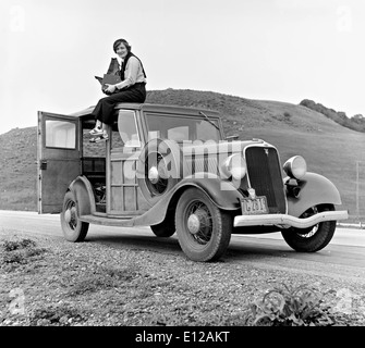 DOROTHEA Lange (1895-1965) photographe documentaire américain en 1936 Banque D'Images