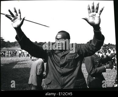 Le 12 décembre 2011 - Ouganda : Amin : Field Marshall al-Hajj Idi Amin Dada, VC, DSO, MC. Le président de la République. Né en 1920. Commandé en 1961. Commandant de l'armée de 1966. Chef de l'Etat depuis le coup d'État de 1971. Credit:Camerapix Banque D'Images