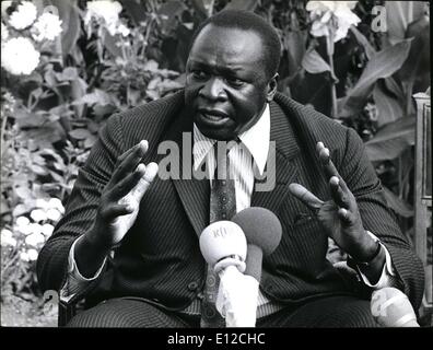 Le 12 décembre 2011 - Président de l'Ouganda, Idi Amin, conférence de presse. Banque D'Images