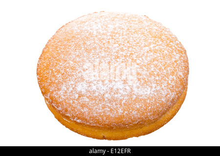 Gâteau éponge Victoria en plongée des & cut out sur un fond blanc. Banque D'Images