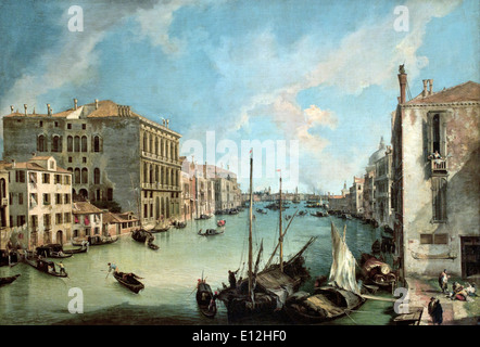 Le Grand Canal de Venise, San Vio ca. Canaletto 1723-24 . Venise Italie italien 1697-1768 Banque D'Images